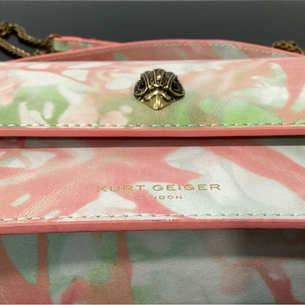 Kurt Geiger London Bond Top Handle Pink and Green Women's Bag NWT - Picture 8 of 12